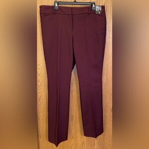 NWT - NY&Co 7th Avenue Design Studio Dress Pants. Burgundy, Sz 16